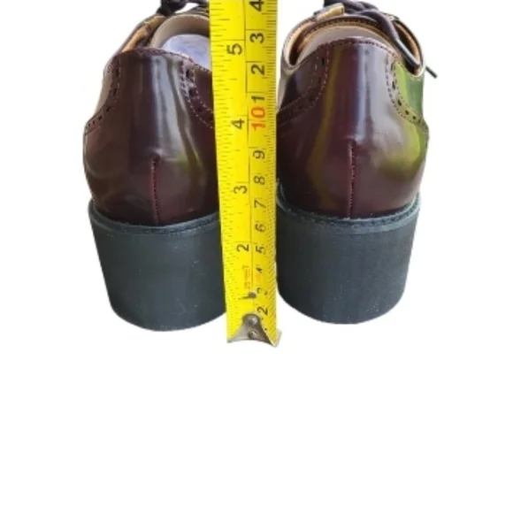 Wide Naturalizer Cabaret Lace Loafer Lug Platform Wine Burgundy Shoe Women 8.5 - Picture 13 of 15
